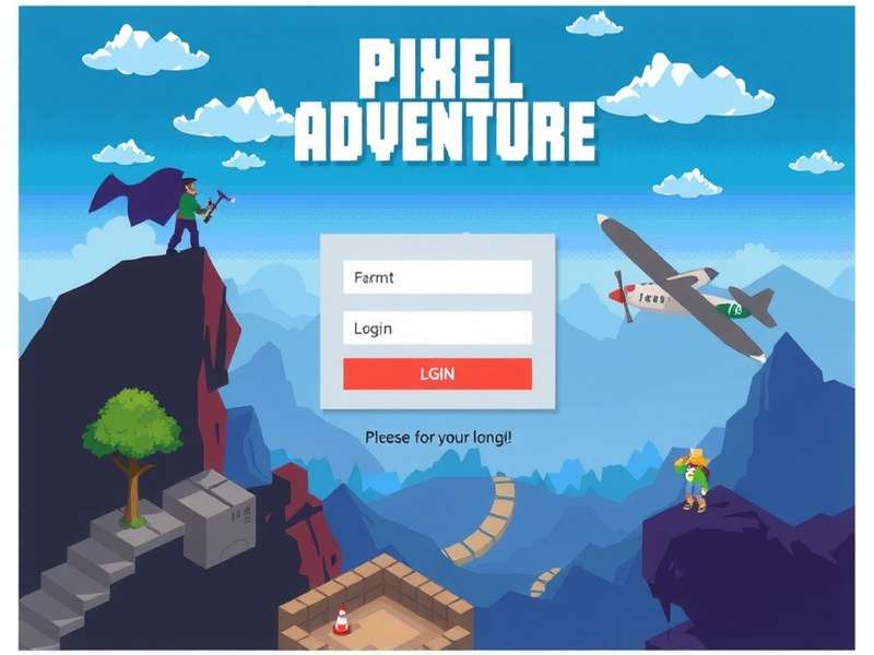 Login to Pixel Adventure Pixel Adventure Login Screen